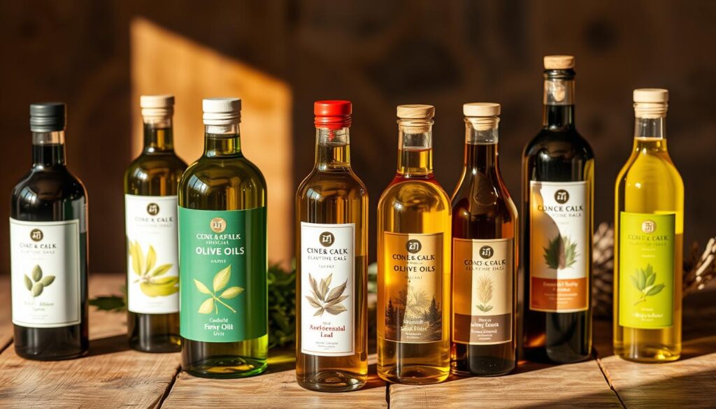 varietà di oli aromatizzati