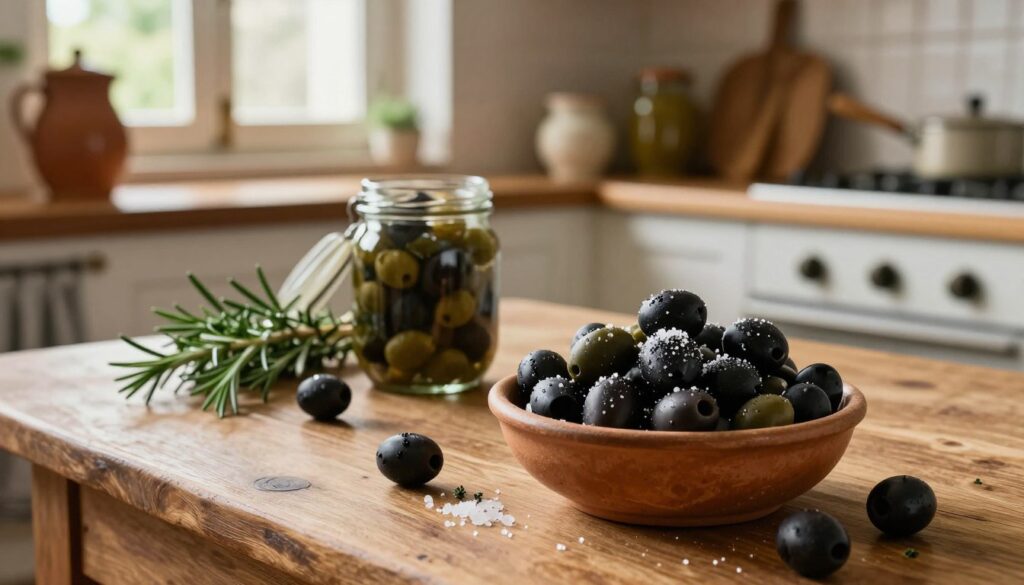 olive nere sotto sale